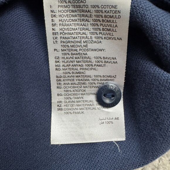 Adidas Arnesal FC 22/23 Travel Polo Shirt Mens XL Navy Blue Cotton Casual Active - Picture 5 of 16
